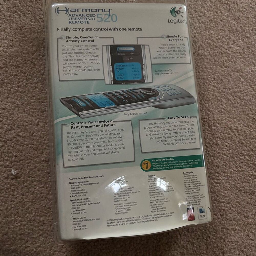 Logitech Harmony 520 Advanced Remote Control *New, Read* - Picture 3 of 4